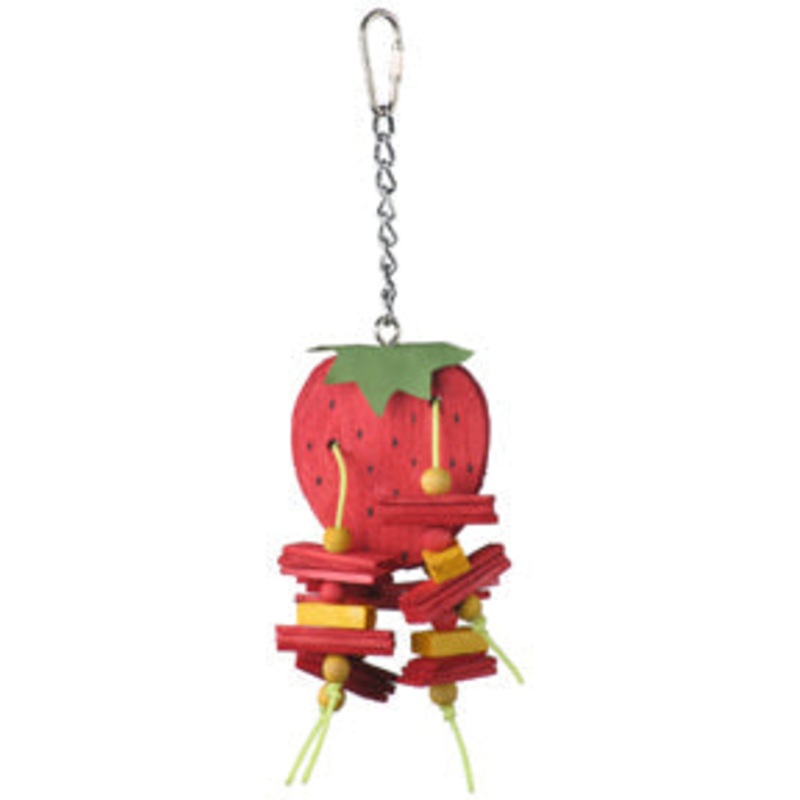 A&E Happy Beaks Small Strawberry Bird Toy
