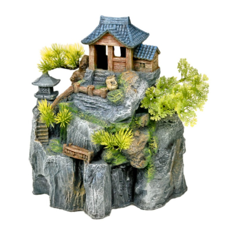 Blue Ribbon Pet Products Exotic Environments Asian Cottage House w / Bonsai