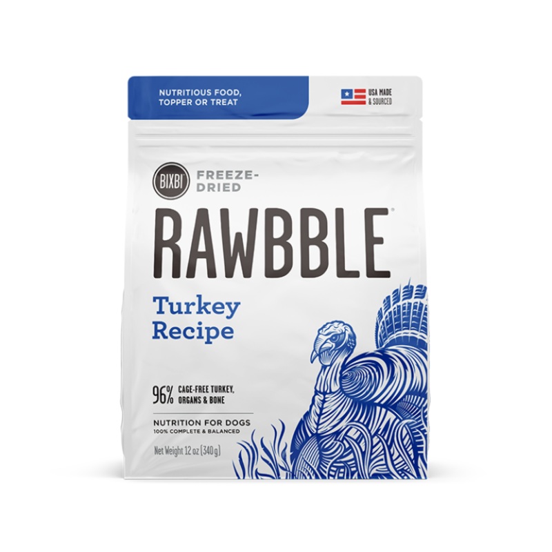Bixbi Rawbble Freeze-Dried Food for Dogs  Turkey Recipe