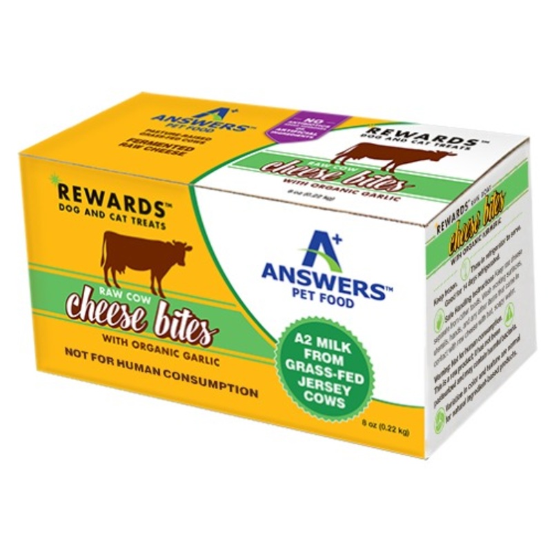 Answers RewardsTM Raw Cow Cheese Bites  Organic Garlic