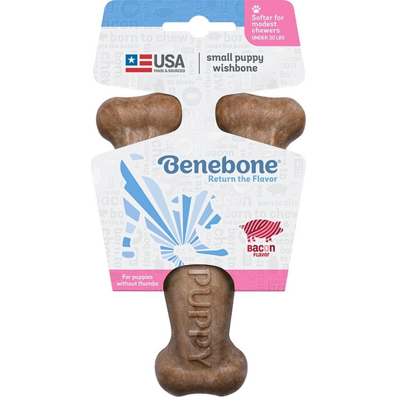 Benebone Wishbone Puppy|Bacon – Small Puppy|Bacon – Medium Puppy