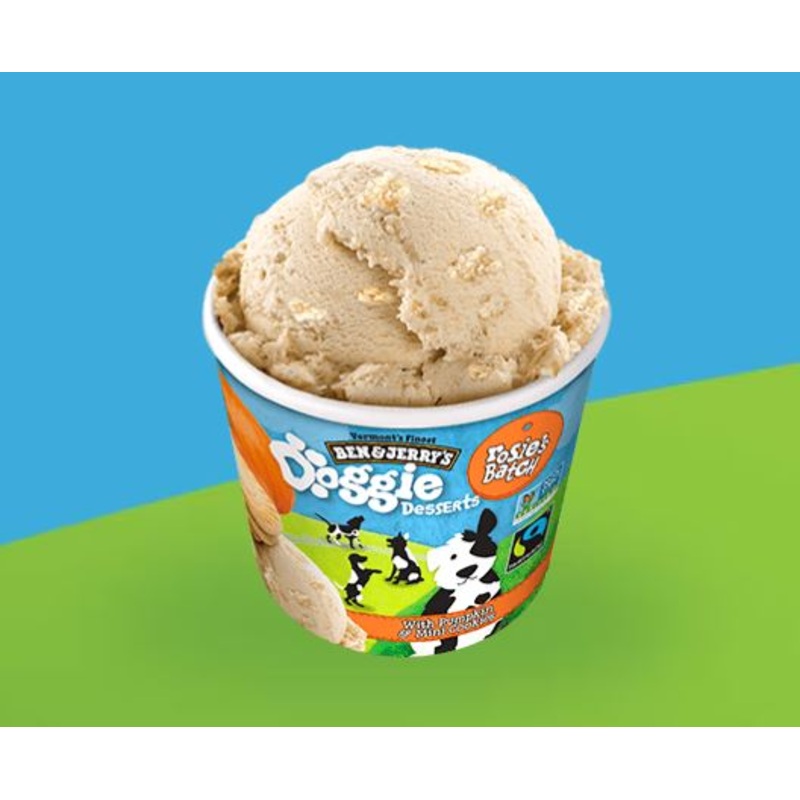 Ben & Jerry’s Doggie Desserts Rosie’s Batch Pumpkin & Mini Cookies Frozen Dog Treat