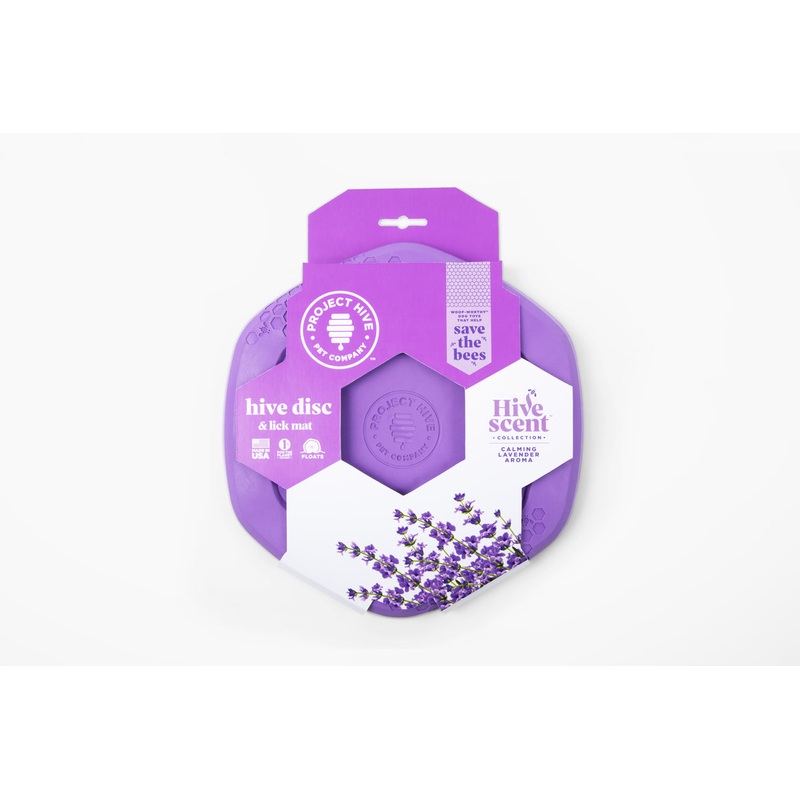 Project Hive Calming Lavender Scent Hive Disc & Lick Mat Purple