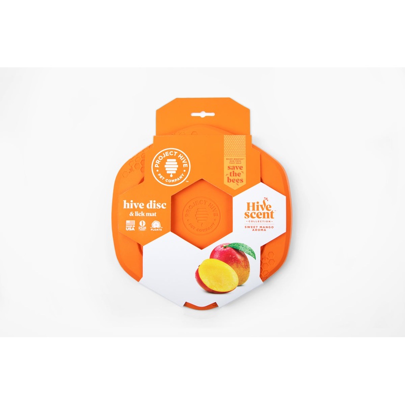 Project Hive Sweet Mango Scent Hive Disc & Lick Mat Orange
