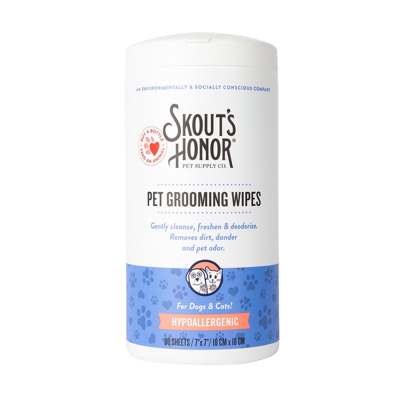 Skout’s Honor Pet Grooming Wipes for Dogs & Cats 80ct