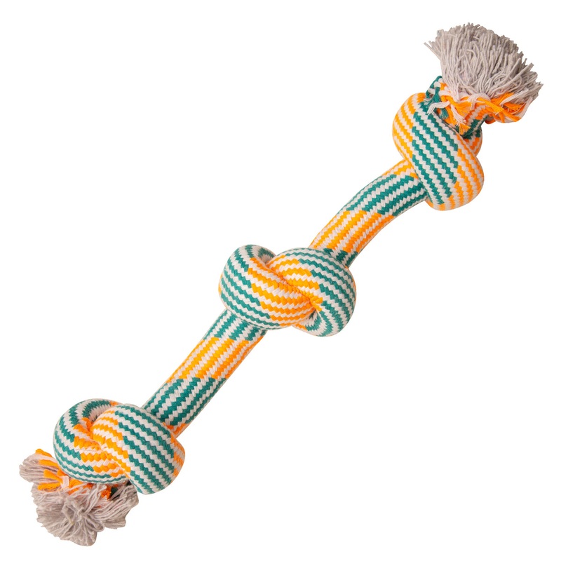 SnugArooz Get’N Knotty Rope Dog Toy Assorted Colors 22