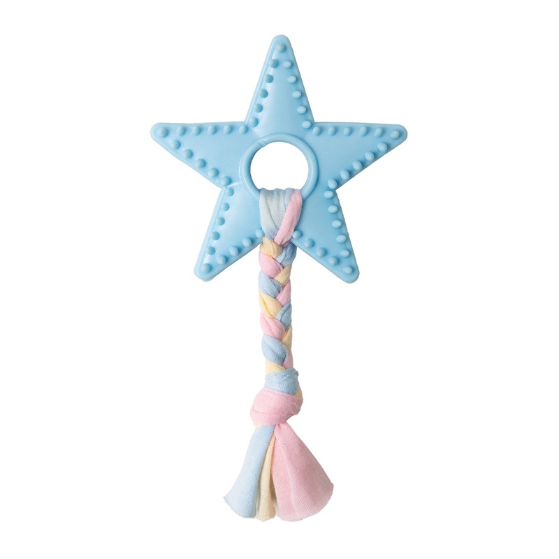 SnugArooz Lil Star Chew Dog Toy Blue 7