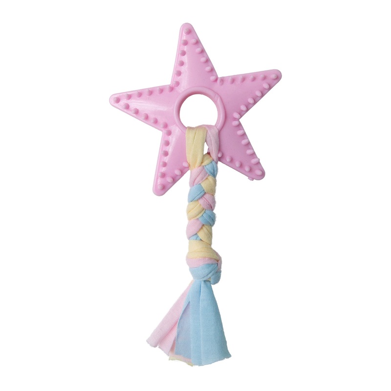 SnugArooz Lil Star Chew Dog Toy Pink 7
