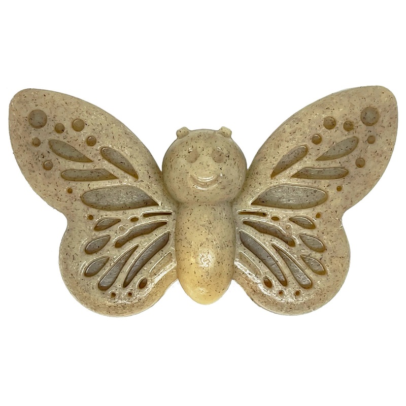 SodaPup Nylon Butterfly Dog Chew Toy Brown