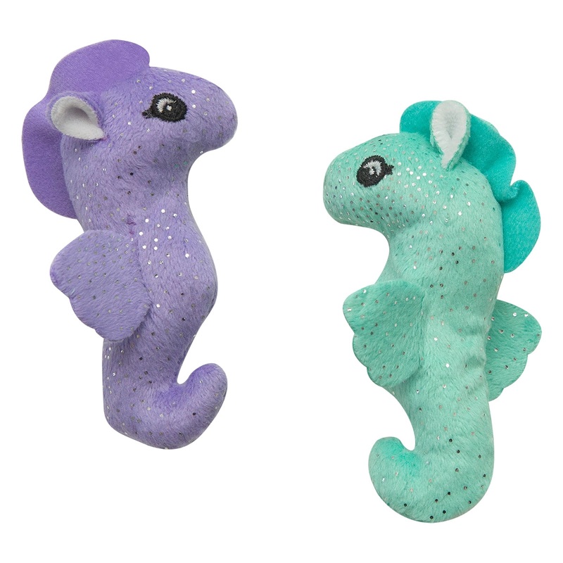 SnugArooz Kitty Seahorse w/ Catnip Cat Toy 4 2pk