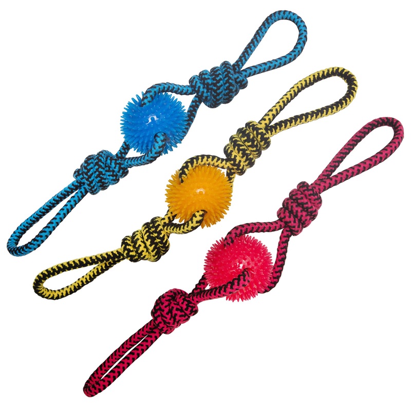 SnugArooz Spikey Baby Rope Dog Toy Assorted Colors 19