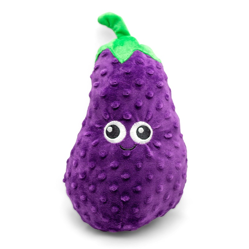 ThoozyPet Eggplant Plush Dog Toy 10