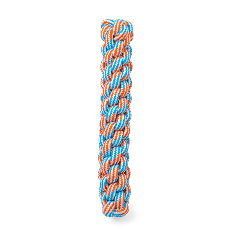 ThoozyPet Knotted Fetch Stick Rope Dog Toy Blue / Red 12.5