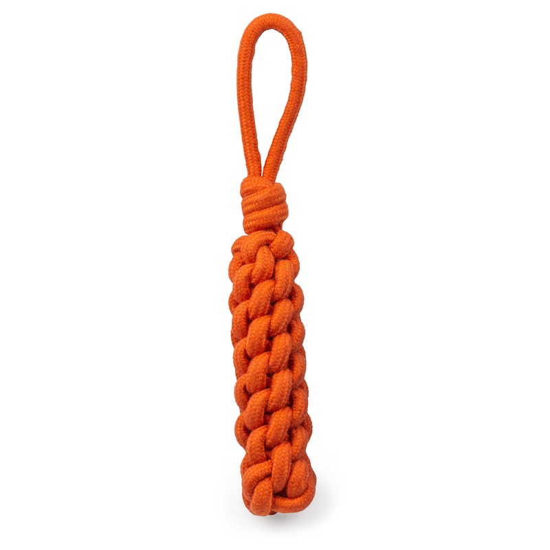 ThoozyPet Knotted Stick Rope Dog Toy with Handle Orange 11