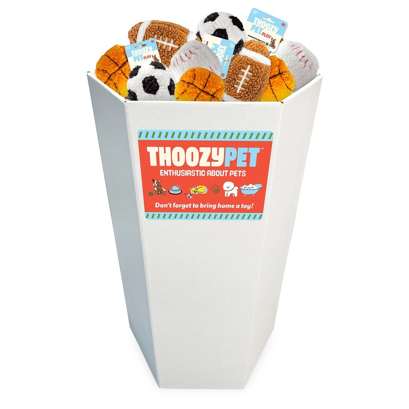 ThoozyPet Play 48pc Go Sports! Dump Bin