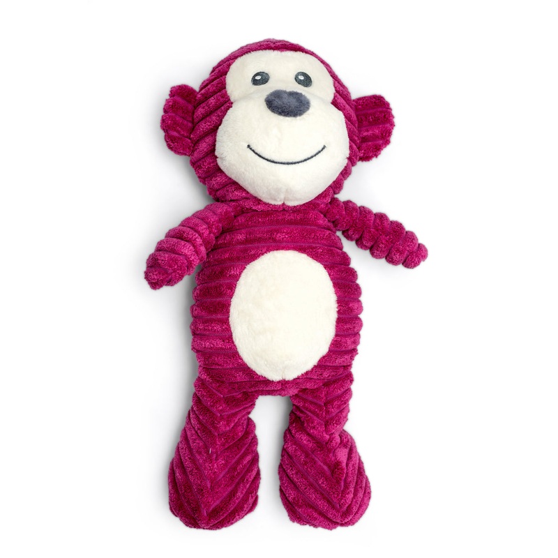 ThoozyPet Tuff & Cuddly Monkey Plush Dog Toy 12.5
