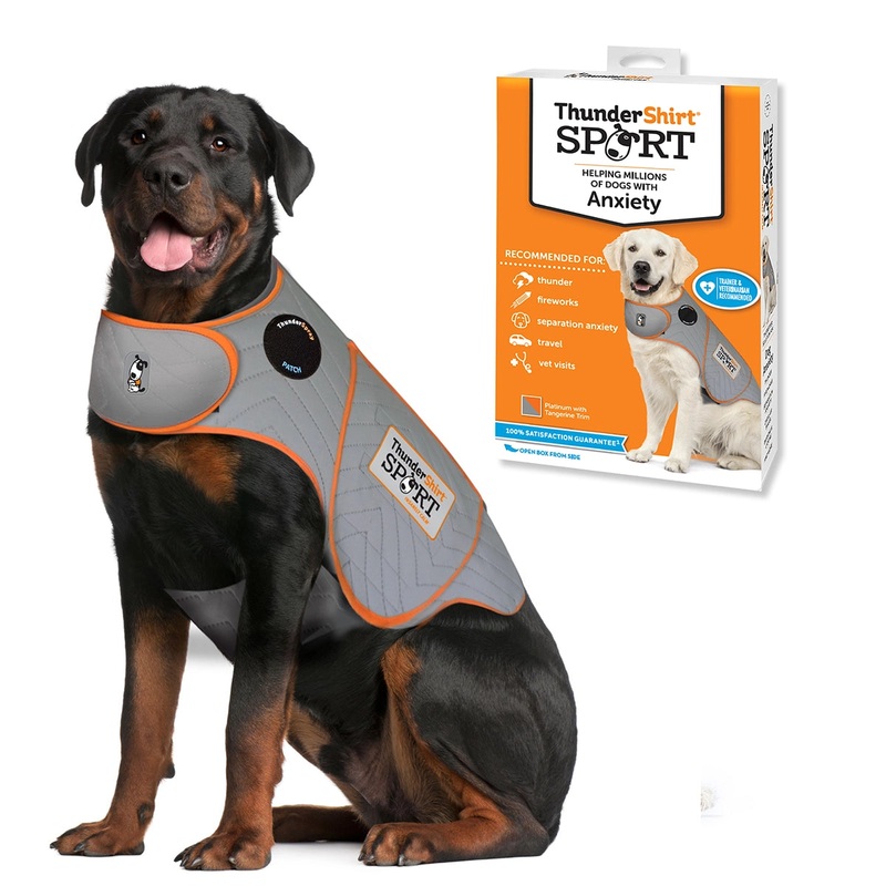 ThunderShirt for Dogs, XX Large, Platinum Sport – Dog Anxiety Relief Calming Vest