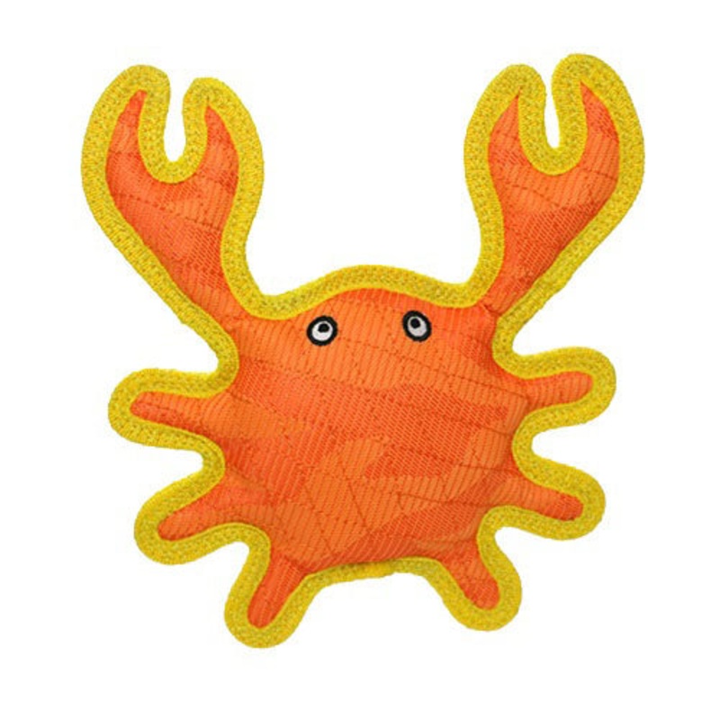 VIP DuraForce Arnold Crab Dog Chew Toy Orange/Yellow 9.8