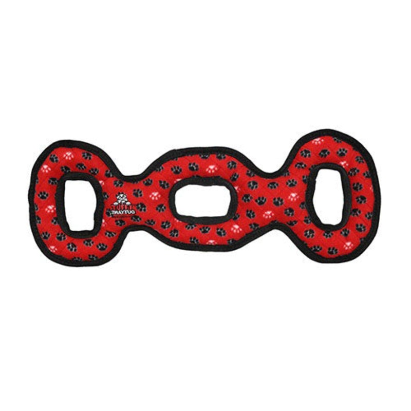 VIP Tuffy Ultimate 3 Way Tug Paw Dog Chew Toy Red 24