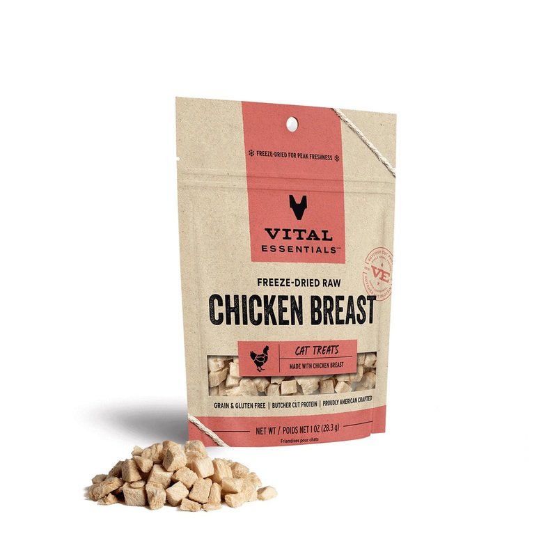 Vital Essentials Freeze-Dried Chicken Breast Cat Treats, 1 oz