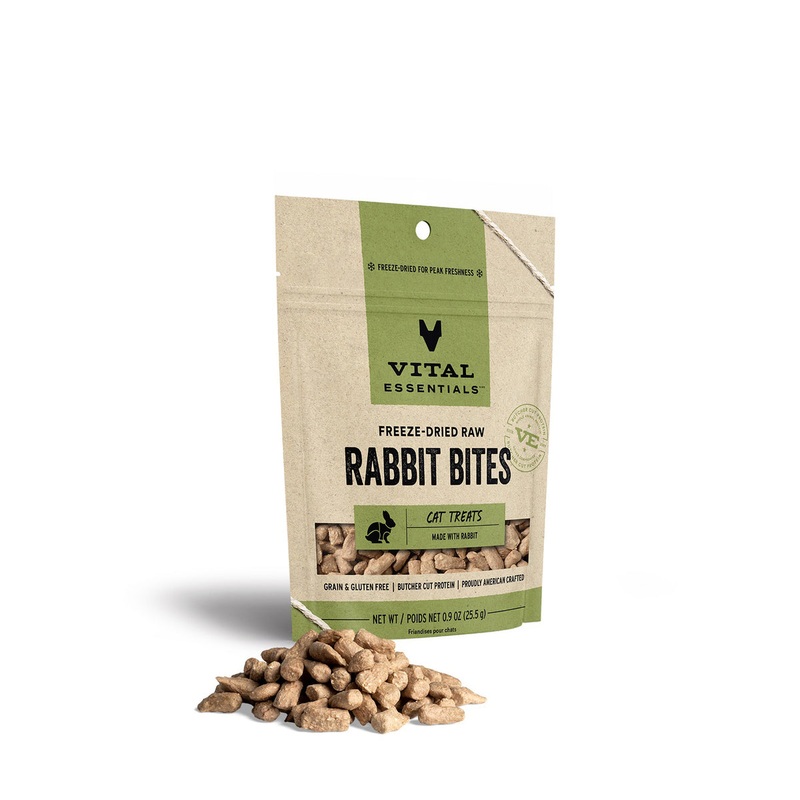 Vital Essentials Freeze-Dried Rabbit Bites Cat Treats, 0.9 oz