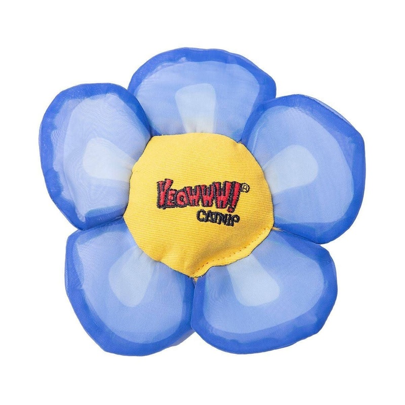 Yeowww! Catnip Daisy’s Flower Tops Cat Toy Blue