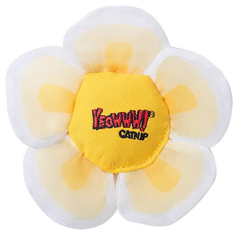 Yeowww! Catnip Daisy’s Flower Tops Cat Toy White