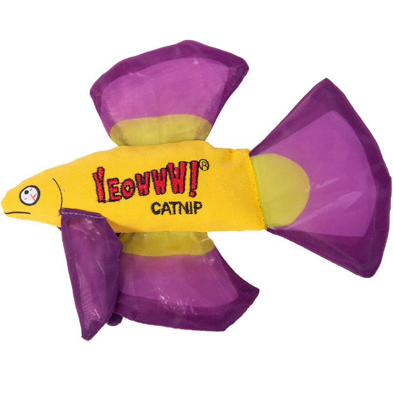 Yeowww! Mo Betta Fish Cat Toy Purple