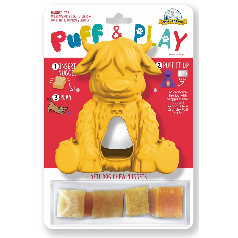 Yeti Dog Chew Puff & Play Hangry Yak Yellow