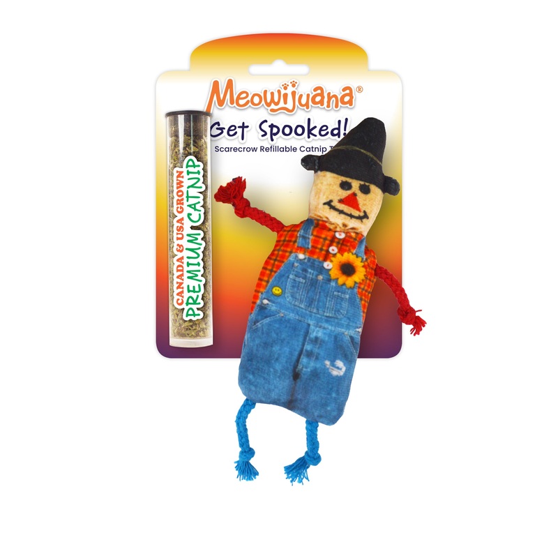 Meowijuana Get Spooked – Scarecrow Fillable Catnip Toy