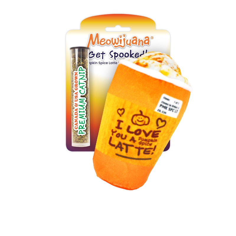 Meowijuana Get Spooked – Spiced Latte Fillable Catnip Toy