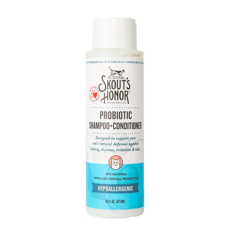 Skout’s Honor Cat Probiotic Shampoo + Conditioner Fragrance-Free 16oz