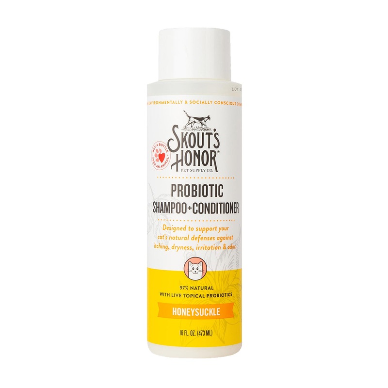 Skout’s Honor Cat Probiotic Shampoo + Conditioner Honeysuckle 16oz
