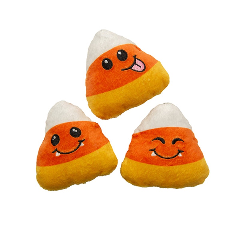 SnugArooz Candy Corn Plush Dog Toy 3pk