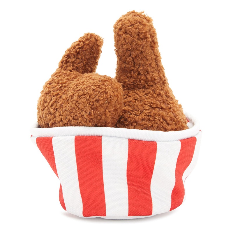 BARK Bucket O’ Fried Licken Chicken Plush Dog Toy Small/Medium