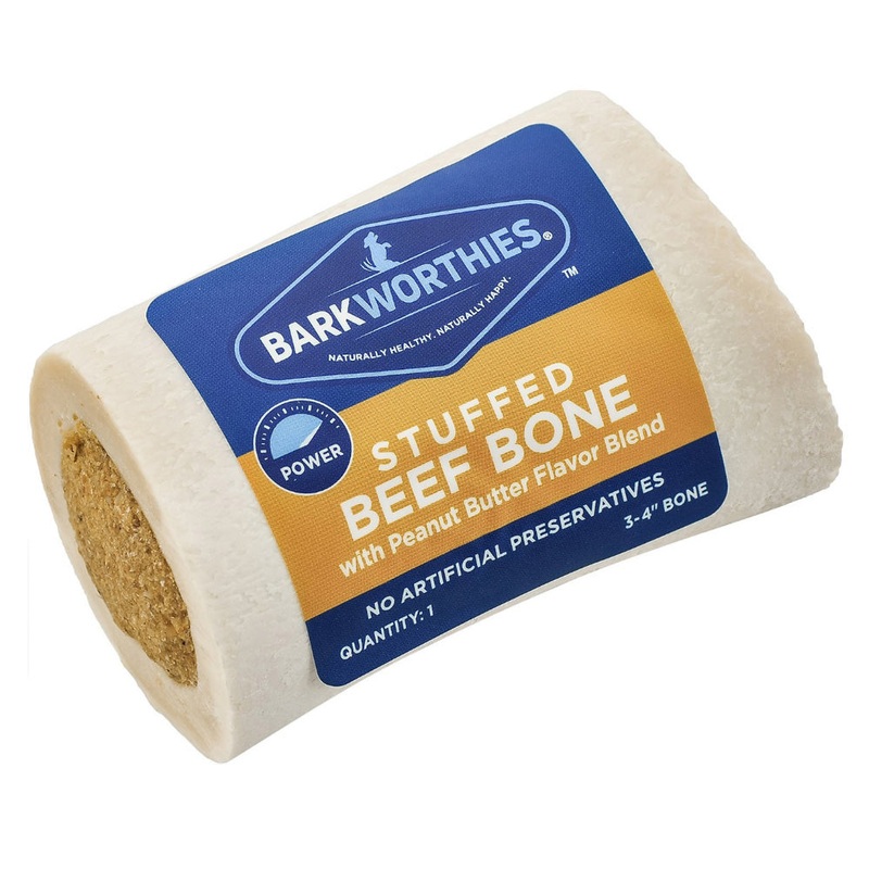 Barkworthies 3-4 Shin Bone Stuffed w/Peanut Butter