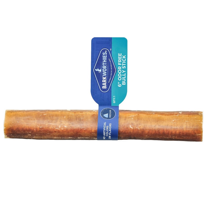 Barkworthies Bully Stick – Odor Free – 6” (Case 75)