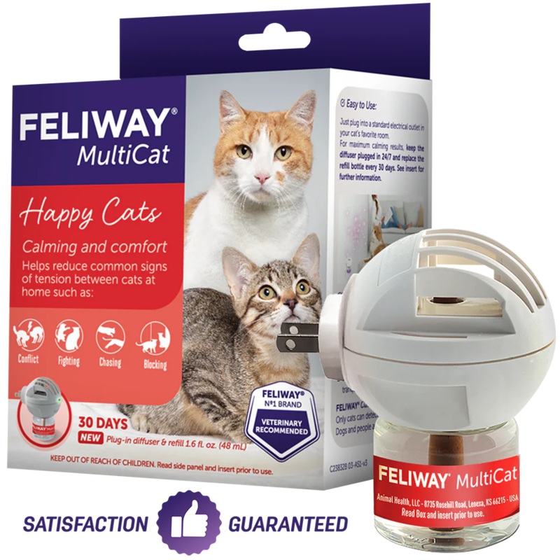 Feliway MultiCat Calming Pheromone Diffuser 30 Day Starter Kit 48 mL
