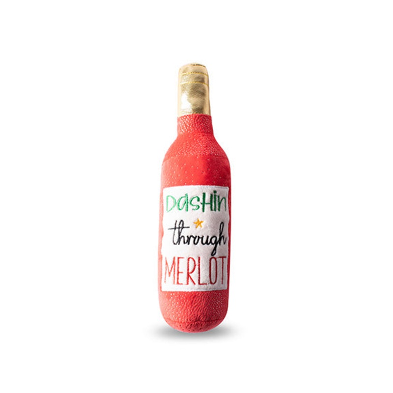 PetShop by Fringe Studio Dashin’ Through Merlot Plush Dog Toy