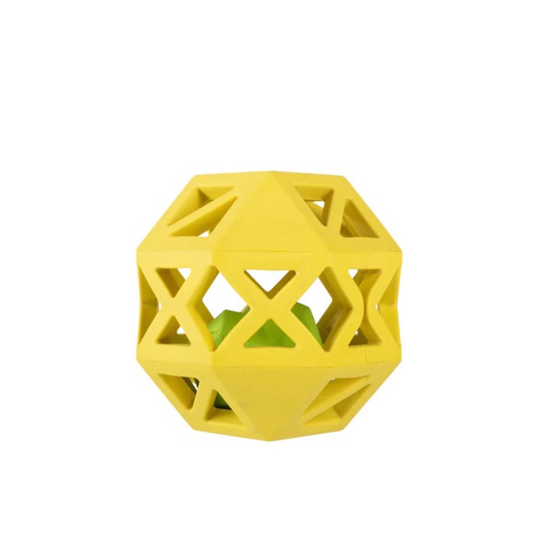 PetShop by Fringe Sweet on the Inside Yellow Rubber Dog Toy
