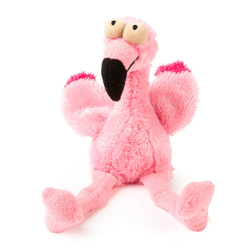 FuzzYard Dog Toy Neighborhood Nasties Little Flo the Flamingo Small