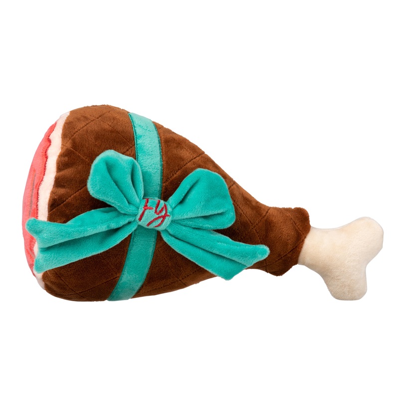 FuzzYard Humongous Holiday Ham Plush Dog Toy