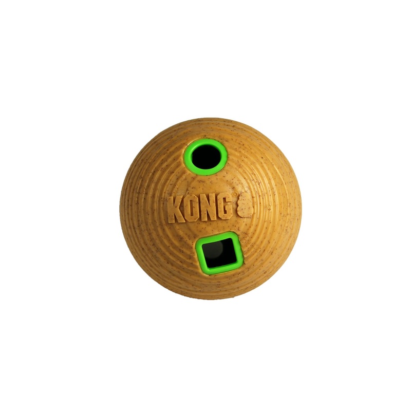 KONG Bamboo Feeder Ball Dog Enrichment Toy Medium