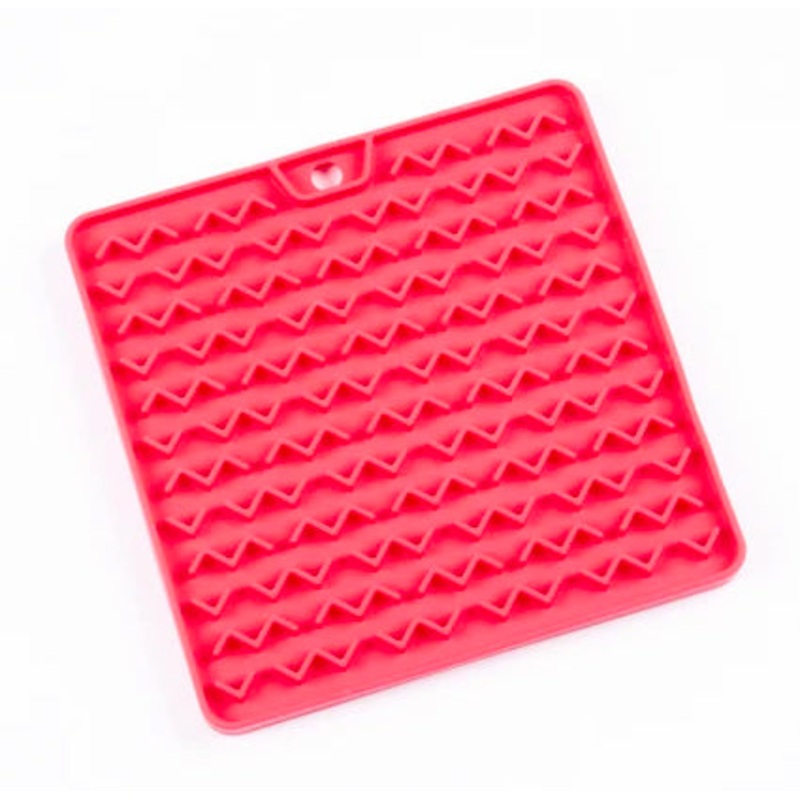 Messy Cats Silicone Reversible Interactive Feeding and Licking Mat Watermelon 5.5 x 5.5