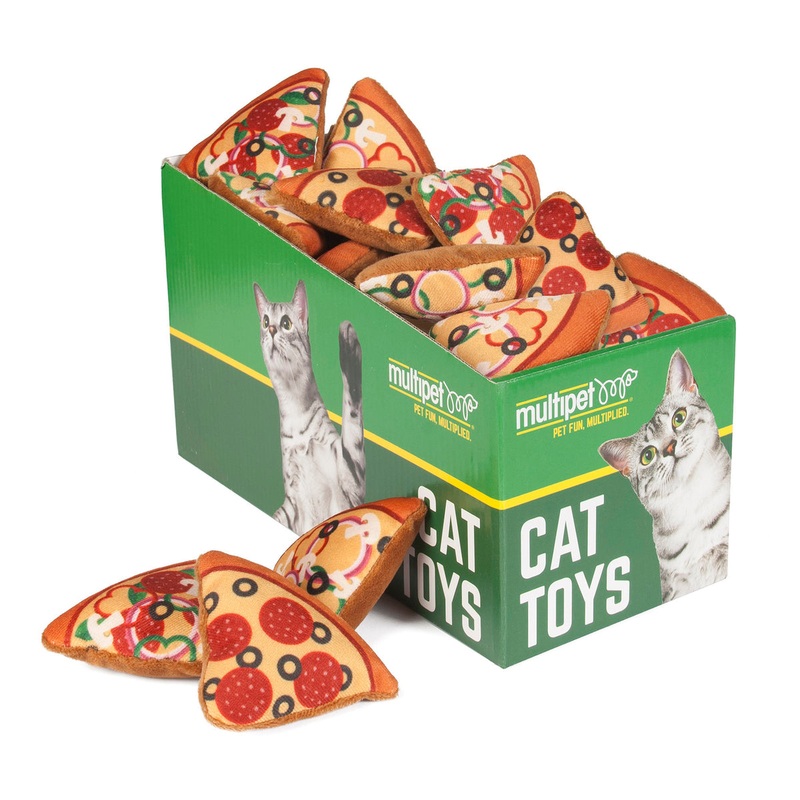 Multipet Pizza Cat Toys 3.25 25pc