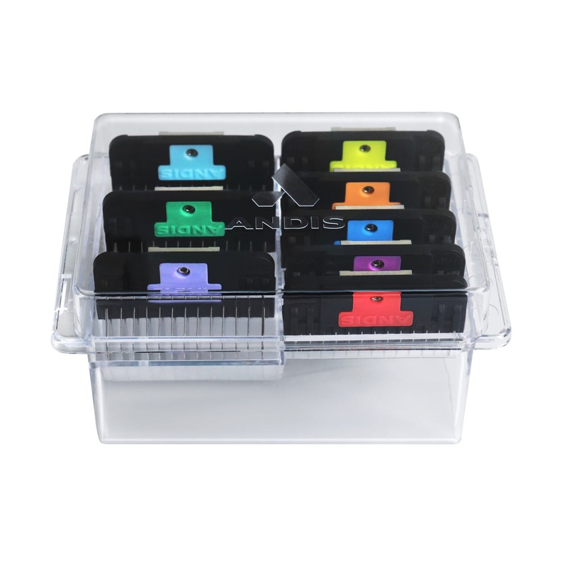 Andis  8-PC Wide Blade Attachment Comb Set Sizes: 1/8, 1/4, 3/8, 1/2, 5/8, 3/4, 7/8, 1