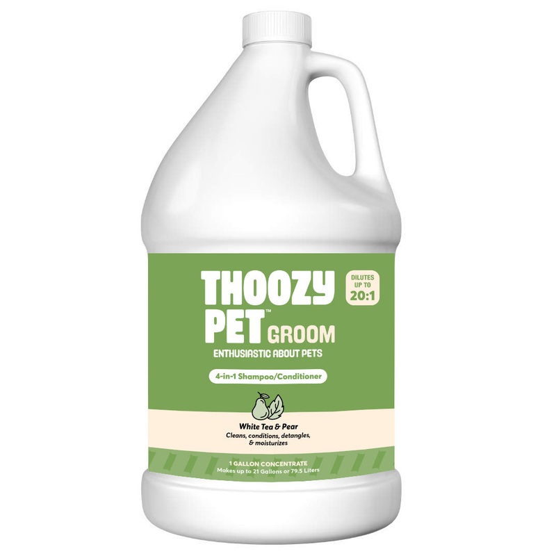 ThoozyPet 4-in-1 Shampoo/Conditioner White Tea & Pear 1 Gallon