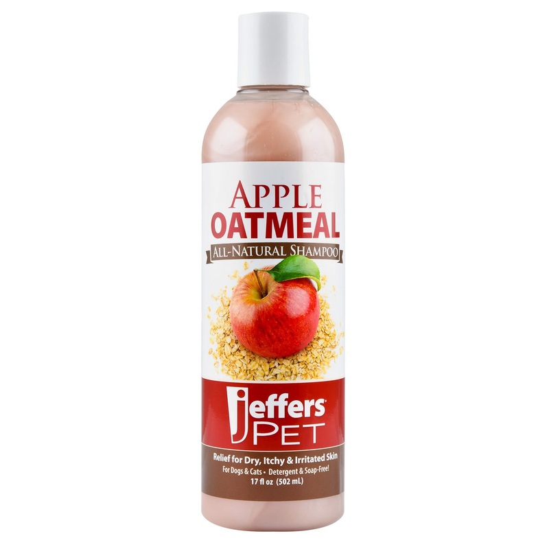 Pet Apple Oatmeal All-Natural Hypoallergenic Dry Skin Shampoo for Dogs and Cats