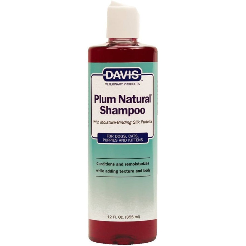 Davis Plum Natural Shampoo for Dogs & Cats  Gentle Silk Protein Shampoo and Conditioner for Shiny, Healthy Coat, Puppies and Kittens