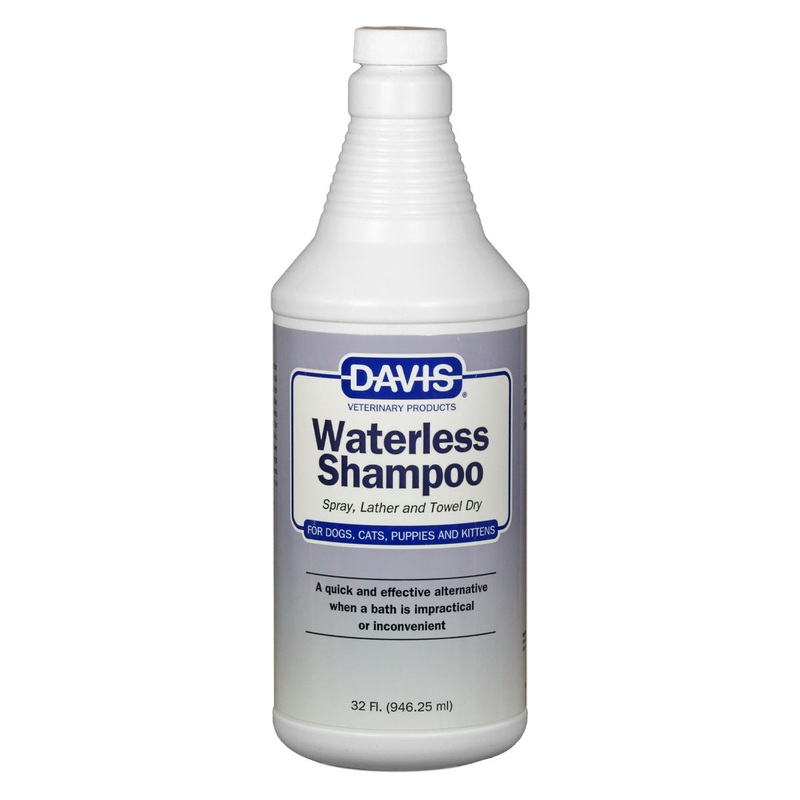 Davis Waterless Shampoo with Trigger Sprayer for Dogs, Cats, Puppies & Kittens  No-Rinse Dry Shampoo with Chamomile & Sunflower Oil